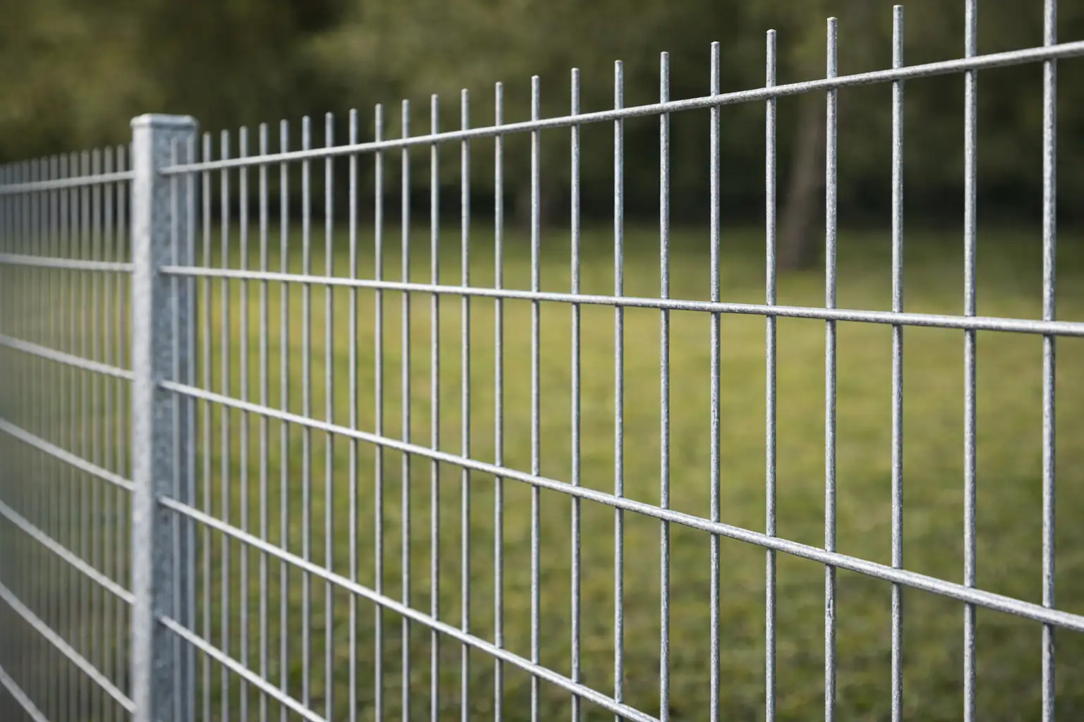 Primer plano de malla electrosoldada 1G galvanizada para cierre perimetral